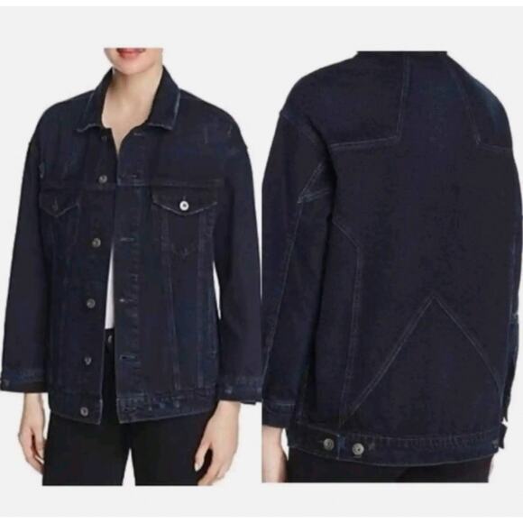 Pistola Distressed Denim Jacket with Star on Back XS/ Small - Picture 1 of 7